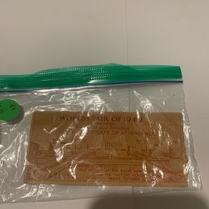 Vintage 1940s N.Y. World’s Fair Ticket
